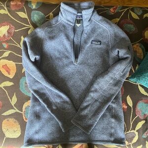 Patagonia Gray Zip Up Fleece Sweater